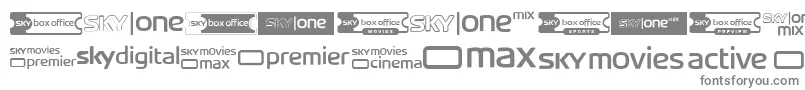 Шрифт SkyTvChannelLogos – серые шрифты на белом фоне