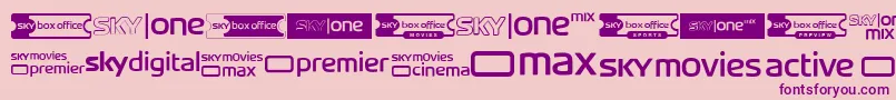 SkyTvChannelLogos Font – Purple Fonts on Pink Background