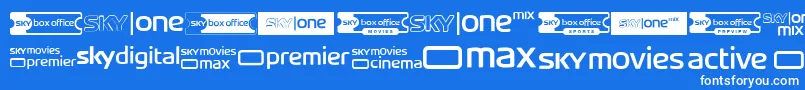 SkyTvChannelLogos Font – White Fonts on Blue Background