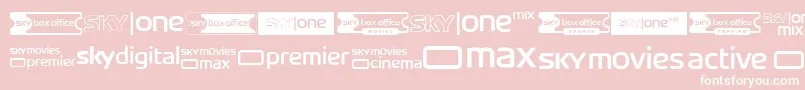 SkyTvChannelLogos Font – White Fonts on Pink Background