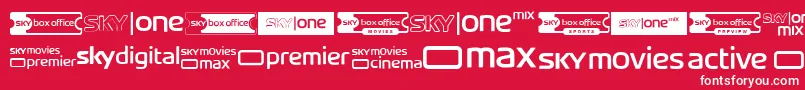 フォントSkyTvChannelLogos – 赤い背景に白い文字