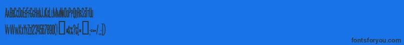 Czcionka MoviePosterCondensedBold – czarne czcionki na niebieskim tle