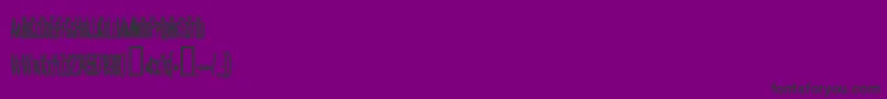 MoviePosterCondensedBold-Schriftart – Schwarze Schriften auf violettem Hintergrund