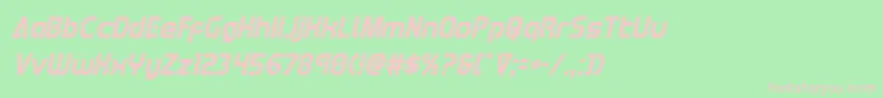 Redlinecondital Font – Pink Fonts on Green Background