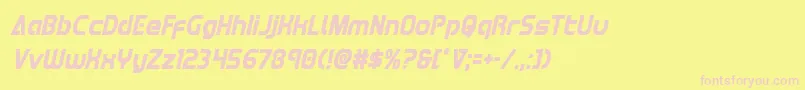 Redlinecondital Font – Pink Fonts on Yellow Background