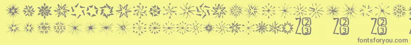 Zone23Foopy5 Font – Gray Fonts on Yellow Background