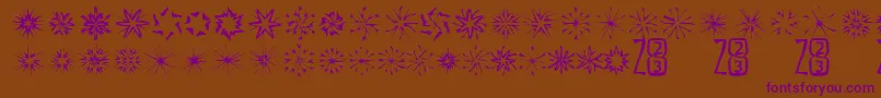 Zone23Foopy5 Font – Purple Fonts on Brown Background
