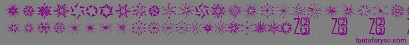 Zone23Foopy5 Font – Purple Fonts on Gray Background