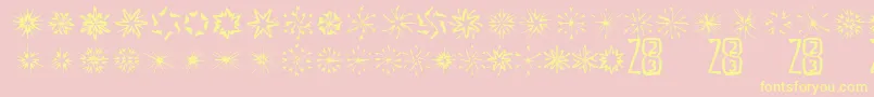 Zone23Foopy5 Font – Yellow Fonts on Pink Background