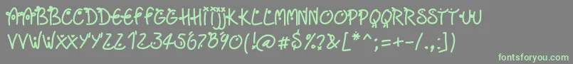 fuente Fridayfreedotsbold – Fuentes Verdes Sobre Fondo Gris