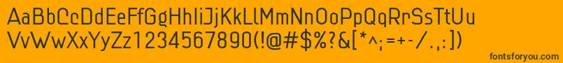 Шрифт Linlig – чёрные шрифты на оранжевом фоне
