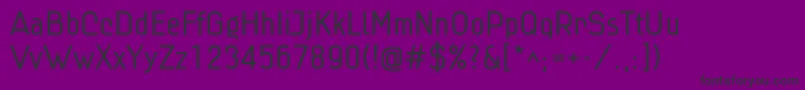 フォントLinlig – 紫の背景に黒い文字