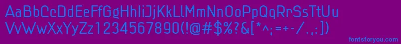 フォントLinlig – 紫色の背景に青い文字