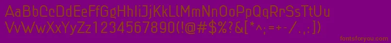 Linlig-fontti – ruskeat fontit violetilla taustalla
