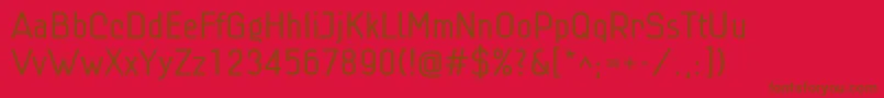 Linlig-fontti – ruskeat fontit punaisella taustalla