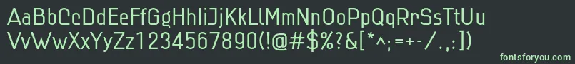 Шрифт Linlig – зелёные шрифты на чёрном фоне