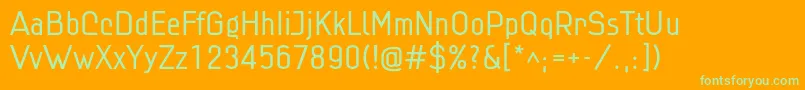 Шрифт Linlig – зелёные шрифты на оранжевом фоне