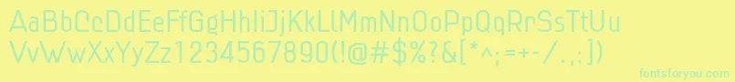 Шрифт Linlig – зелёные шрифты на жёлтом фоне