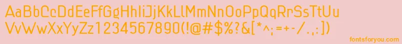 Linlig Font – Orange Fonts on Pink Background