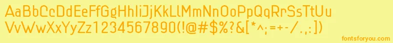 Linlig Font – Orange Fonts on Yellow Background