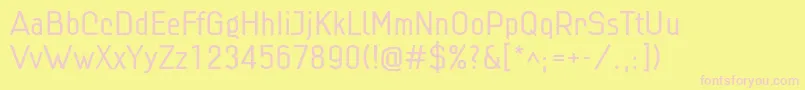 Linlig Font – Pink Fonts on Yellow Background