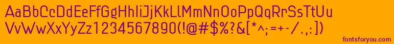 Linlig Font – Purple Fonts on Orange Background