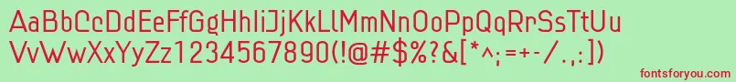 フォントLinlig – 赤い文字の緑の背景