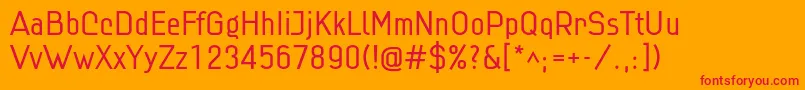 Fonte Linlig – fontes vermelhas em um fundo laranja