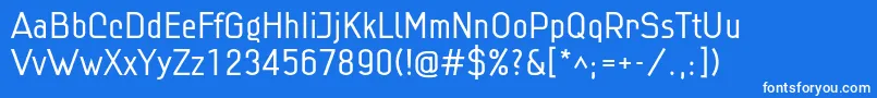 Шрифт Linlig – белые шрифты на синем фоне