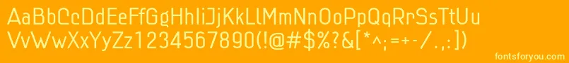 Linlig Font – Yellow Fonts on Orange Background