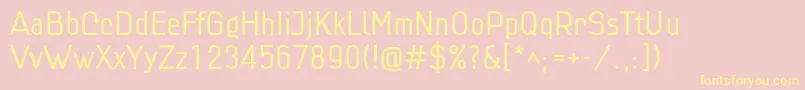 Linlig-fontti – keltaiset fontit vaaleanpunaisella taustalla