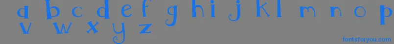 Шрифт MtfWhimsy – синие шрифты на сером фоне