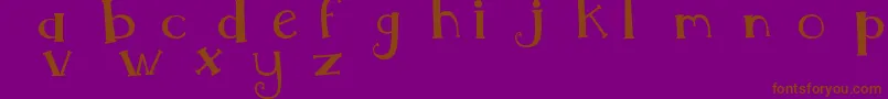 MtfWhimsy Font – Brown Fonts on Purple Background