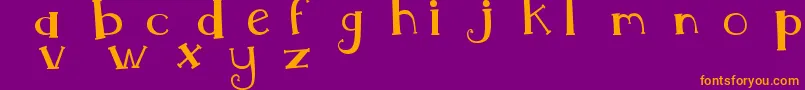 MtfWhimsy Font – Orange Fonts on Purple Background