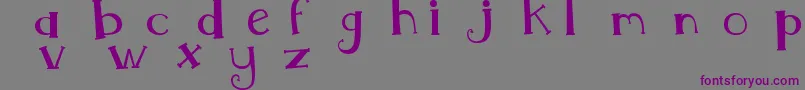 MtfWhimsy Font – Purple Fonts on Gray Background