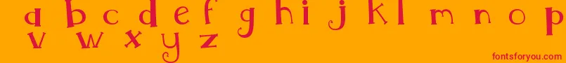 MtfWhimsy Font – Red Fonts on Orange Background