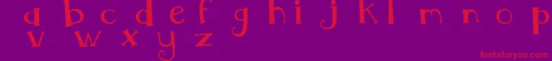 MtfWhimsy Font – Red Fonts on Purple Background