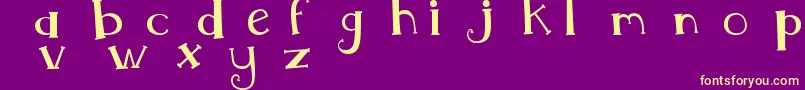 Police MtfWhimsy – polices jaunes sur fond violet