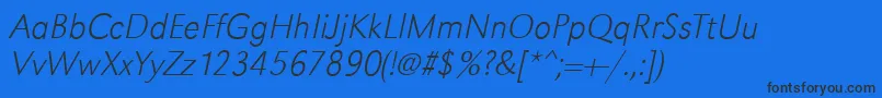 fuente GroteskstdXlightItalic – Fuentes Negras Sobre Fondo Azul