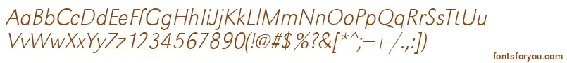 フォントGroteskstdXlightItalic – 茶色のフォント
