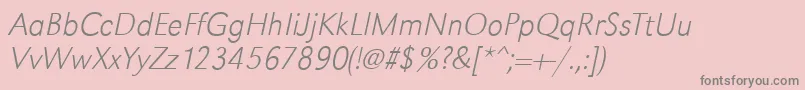 fuente GroteskstdXlightItalic – Fuentes Grises Sobre Fondo Rosa