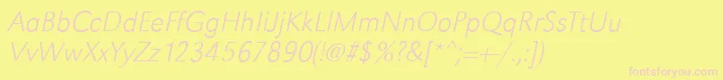 fuente GroteskstdXlightItalic – Fuentes Rosadas Sobre Fondo Amarillo