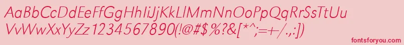 fuente GroteskstdXlightItalic – Fuentes Rojas Sobre Fondo Rosa