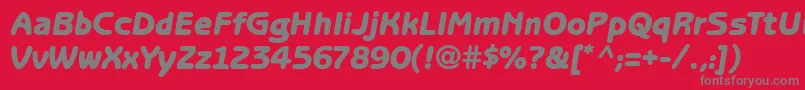 TubularRegular Font – Gray Fonts on Red Background