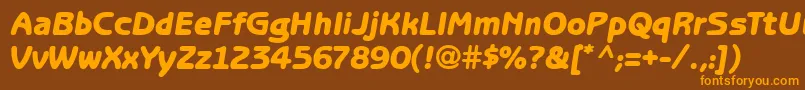 TubularRegular Font – Orange Fonts on Brown Background