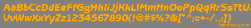 TubularRegular Font – Orange Fonts on Gray Background