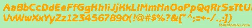 TubularRegular Font – Orange Fonts on Green Background