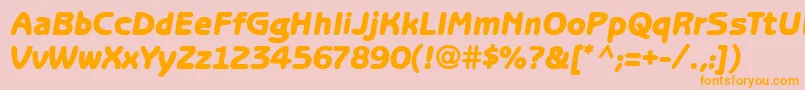 TubularRegular Font – Orange Fonts on Pink Background