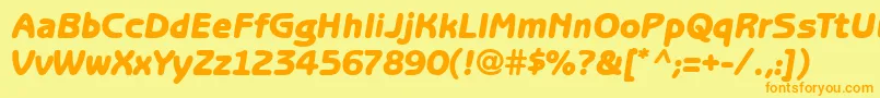 TubularRegular Font – Orange Fonts on Yellow Background