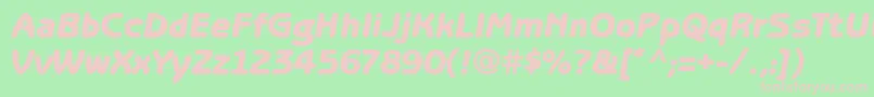 TubularRegular Font – Pink Fonts on Green Background